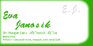 eva janosik business card